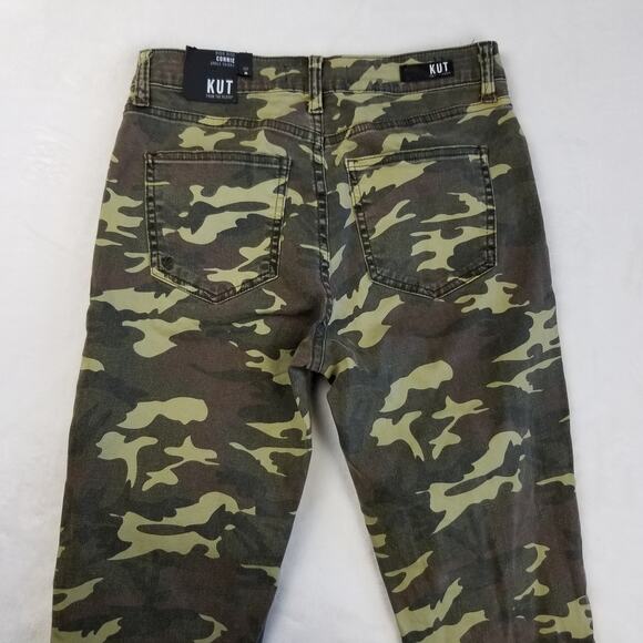 NWT KUT from the Kloth Camouflage Skinny Jeans High Rise Distressed | Size 2 - Picture 7 of 9